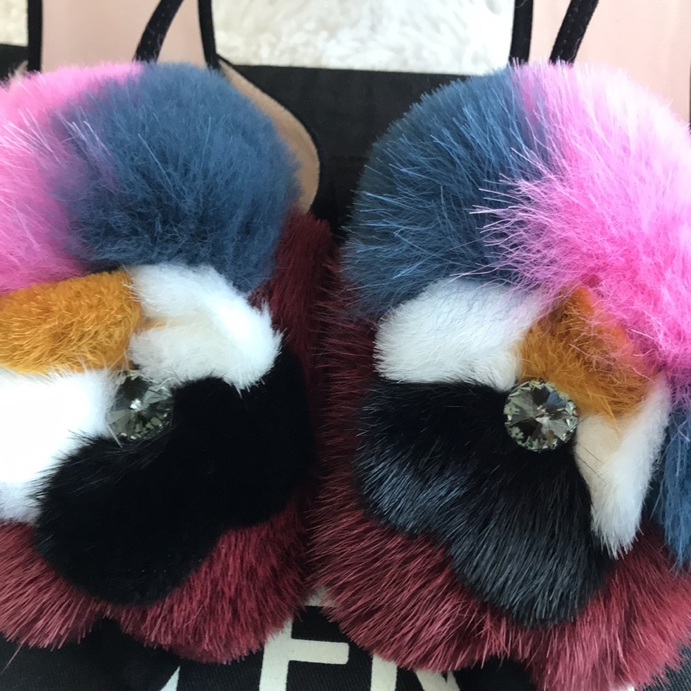 Fendi Brand New! Luxurious Dyed Fox Fur Black Suede High Heel Ladies Shoe.Beauty - Picture 2 of 11